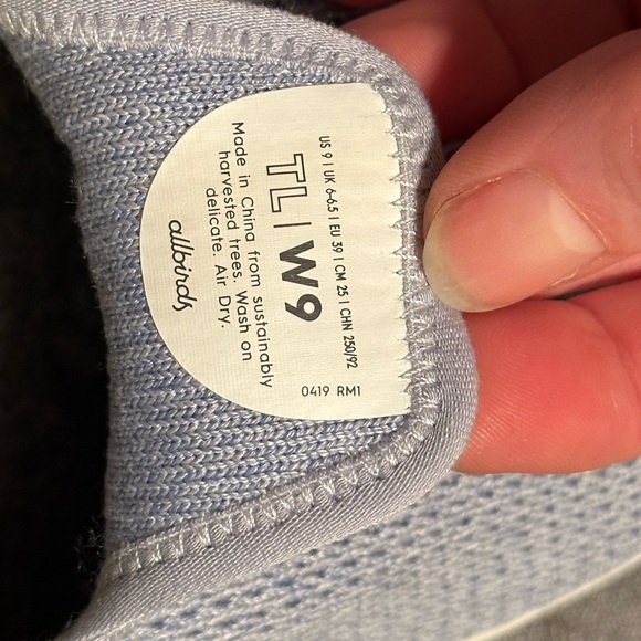 Like new Allbirds Tree Loungers in periwinkle blue - women’s size 9 - Picture 8 of 8